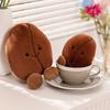 Bean Male Coffee Plush Toy Cute Cartoon Girl Bedroom Decoration Dolls Gifts