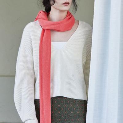 ANA MAISON Korálově růžový kašmírový denní šál [KMM-CORAL PINK]