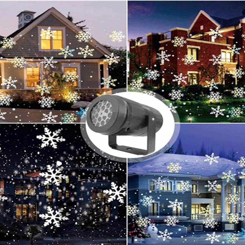 White Snowstorm Party Supplies Stage Lights Snowflake Light Party Special Lamp Christmas Decoration