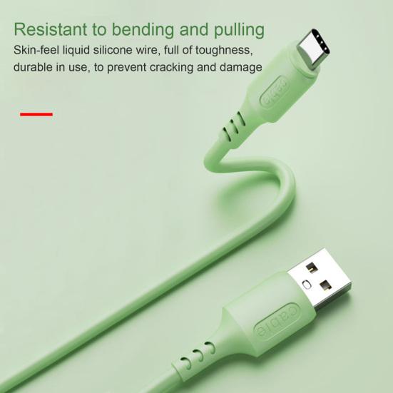 Data Cable Fast Transmission Anti-winding Type-C Charging Stable Liquid Silicone Charging Cable