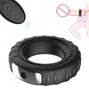 Vibrator Penis Ring Silicone Cock Rings Dick Vibrator Male Penis Massage Sex Toys For Men Remote Control 10 Speed Time Delay