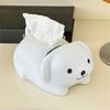 Nordic Adorable Puppy Shaped Tissue Holder Cream Colored Kitchen Counter Organizer Modern Home Decoration Gift Ideas