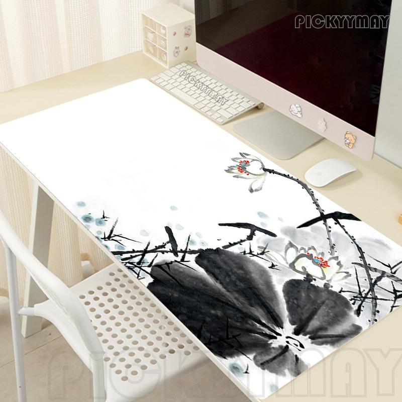 Chinese Retro Art Desk Mat Gamer Mousepads Mouse Pad Office Desk Pads Xmm Large Mousepad Flowers Mouse Mats For Computer