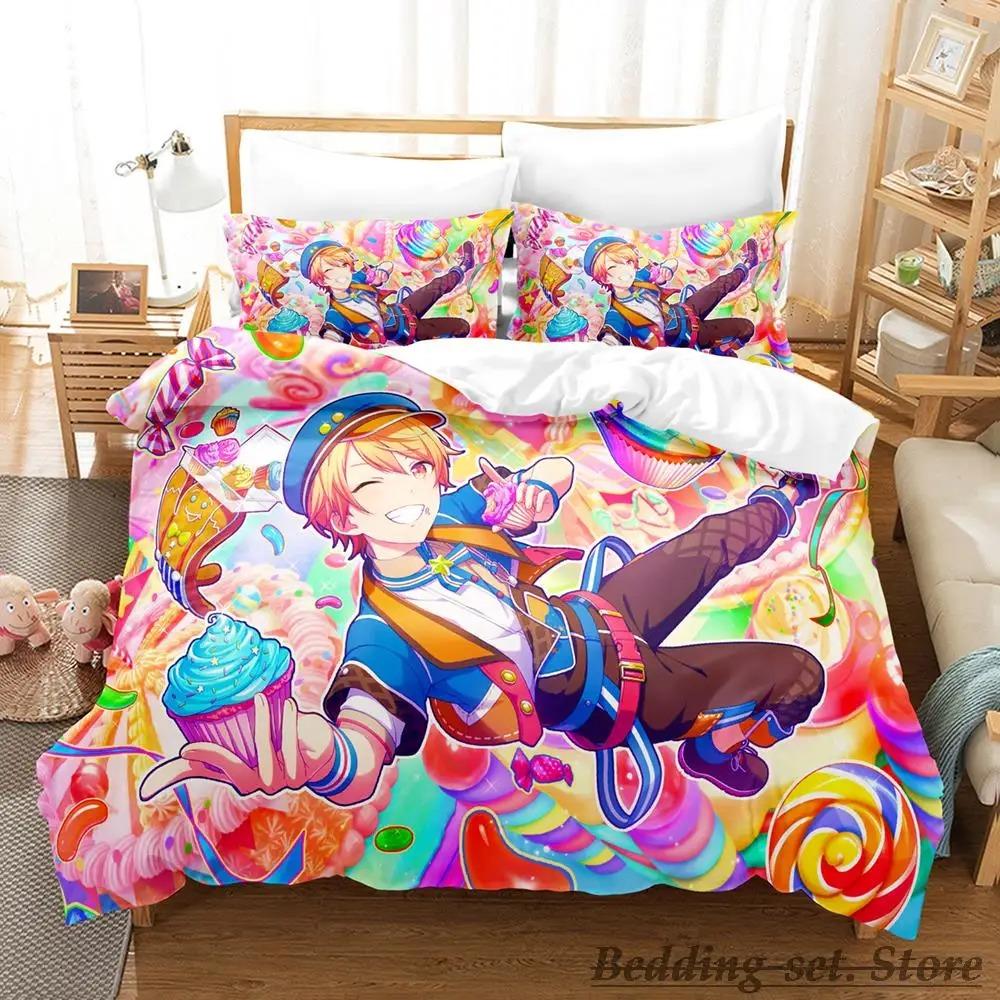 New Wonderlands x Showtime Anime Girls Bedding Set Single Twin Full Queen King Size Duvet Cover for Adult Kid Bedroom