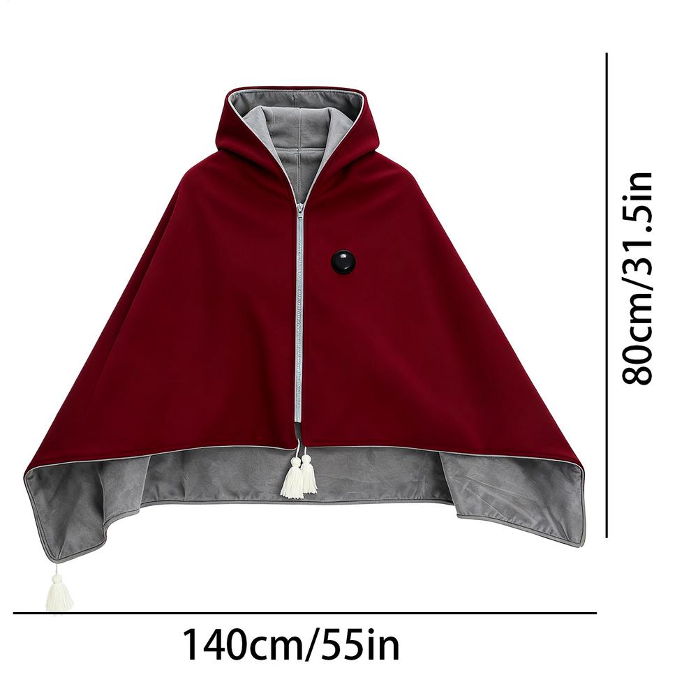 Portable Heated Shawl 3-Level Safe Portable Soft Heating Throw Women Wearable Heated Blanket For Couch Sofa Home Dorm Offices