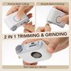 2 IN 1 Mini Electric Nail Clipper Cutter With LED Light Grinding Polishing Nails Trimmer For Kids Adult Automatic Manicure Tools