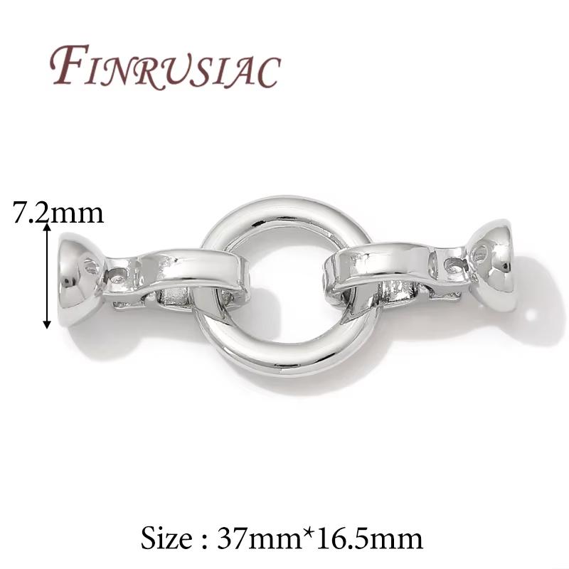 18K Gold Plated Connector Clasps Accessories For Bracelets,Brass Metal Locks For Jewelry,Fasteners Clasp,DIY Necklace Findings