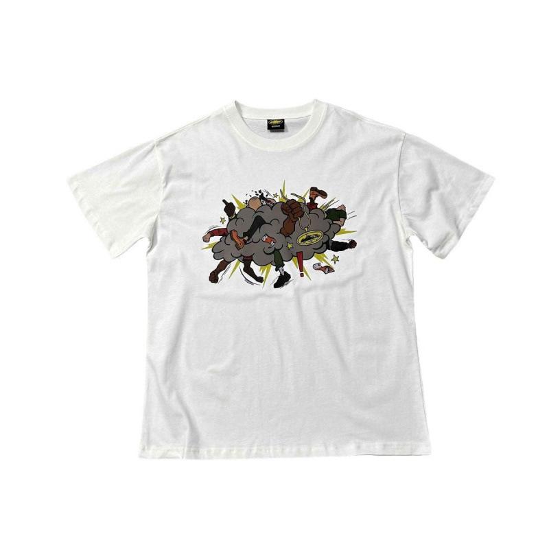 New High Street Corteiz Alcatraz Fun Letter Print Men's and Women's Casual Short Sleeve T-Shirt