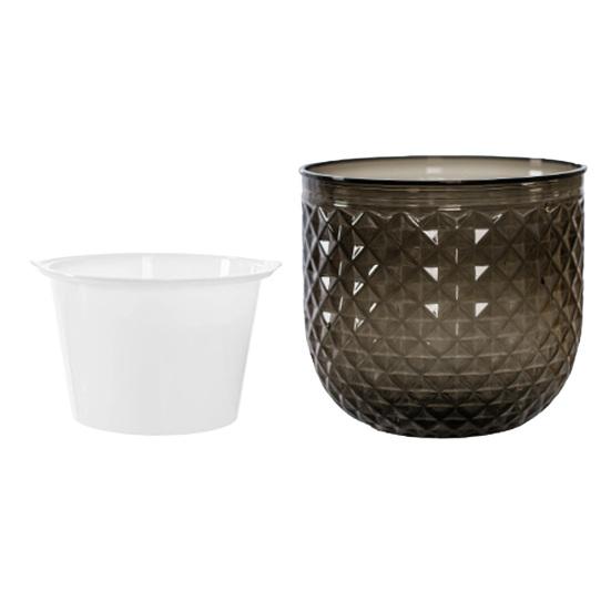 Self-absorbing Flowerpot with Absorbent Rope Transparent Water Level Flowerpot Honeycomb Texture Plant Pot for Indoor Plants