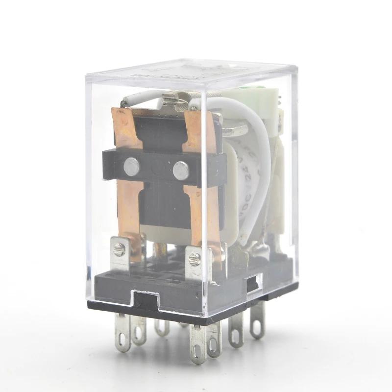 10 STÜCK Miniatur Steuerkleinrelais mit Sockelbasis AC 110V 220V DC 12V 24V HH52P HH53P HH54P HH62P HH63P HH64P