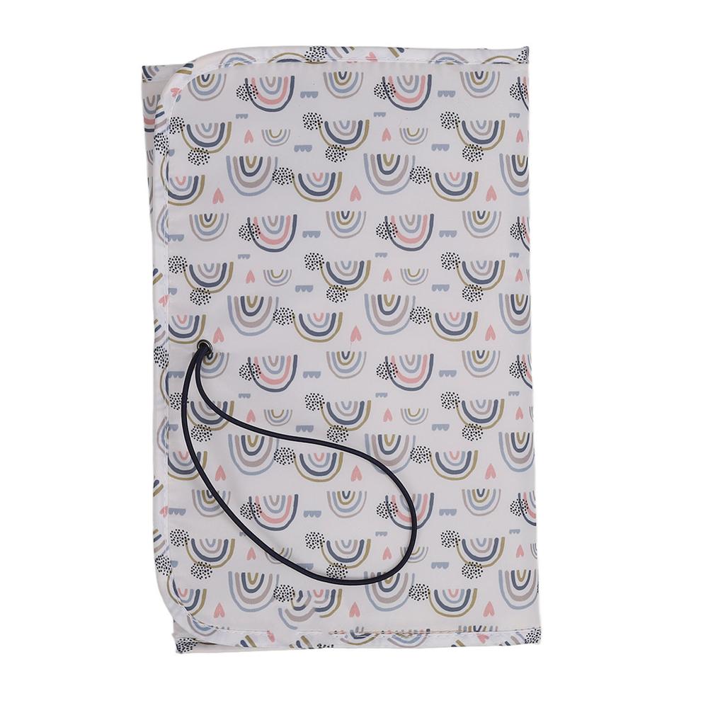 Diaper Changing Pad Rainbow Pattern Waterproof Portable Multifunctional Nylon Baby Changing Mat