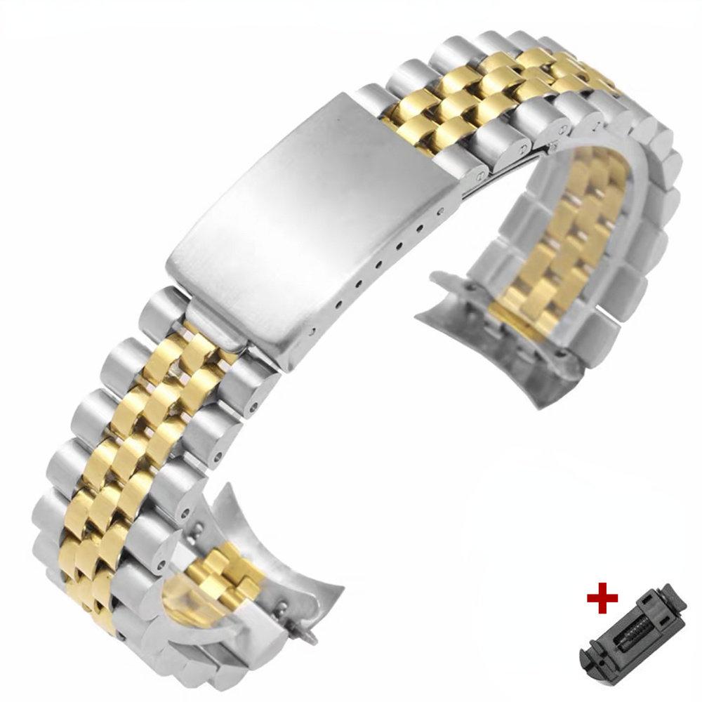 18/19/22mm/20mm Stainless Steel Luxury Strap For Rolex For Huawei GT6/5 Pro 46mm band Metal Solid Watch loop For Seiko Bracelet