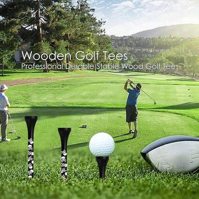 10pcs Golf Ball Tee Support Natural Wooden Golf Ball Long Tees Stable Base Lightweight High Strength Outdoor Sports Accessories