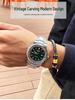 FENSIR Engraved Mesh Men's Retro Calendar Quartz Watch In European and American Style