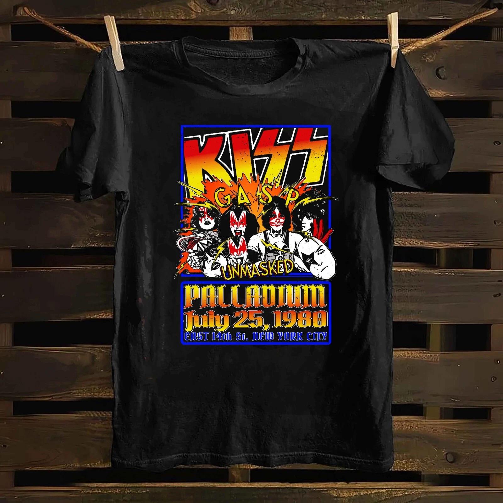 KISS Unmasked Tour 1980 Palladium NYC Cotton T -Shirt XL S