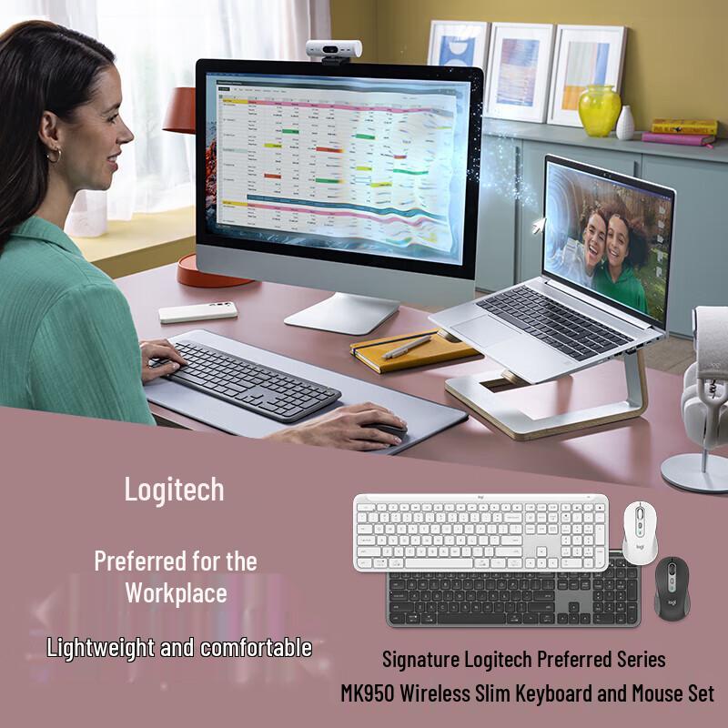 Logitech MK950 Wireless Bluetooth Keyboard and Mouse Combo