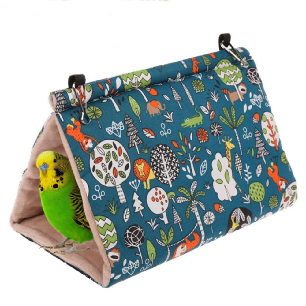 Kjæledyrutstyr Papegøye Bomullsrede Høst og Vinter Tykket Vinter Fuglerede Fuglehengekøye Fuglehus Sovende Trekantet Reir