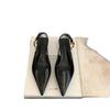 Spring 2025 new fashion niche design sense flat heel pointed high heels bag head empty strap sandals women