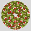 Christmas Tree Skirt Festive Atmosphere Decoration Digital Print Pattern Imitation Linen Fabric Tree Skirt