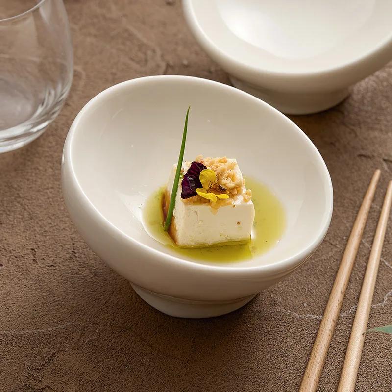 Creative Can Shaped Bowl, Solid Color Ceramic Tableware, Dessert Bowl, French Style Molecular Cuisine Pudding Baking Tray