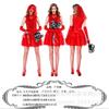 Gothic Vampire Queen Costume Dress Women Halloween Cosplay Witch Zombie Bride Fancy Outfit