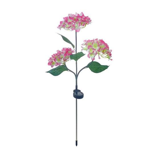 Fairy Hydrangea Lights, Solar Garden Stake Lights, Waterproof LED Flower Light, Colorful Outdoor Hydrangea Lamp for for Patio Lawn Pathway Decor