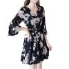 Trendiges Sommer 2019 Blumenmuster Schlankmachendes Koreanischer Stil Kleid für Frauen und Studentinnen