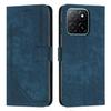 For Honor X6c 4G Stand Case Imprinted Lines Leather Phone Cover