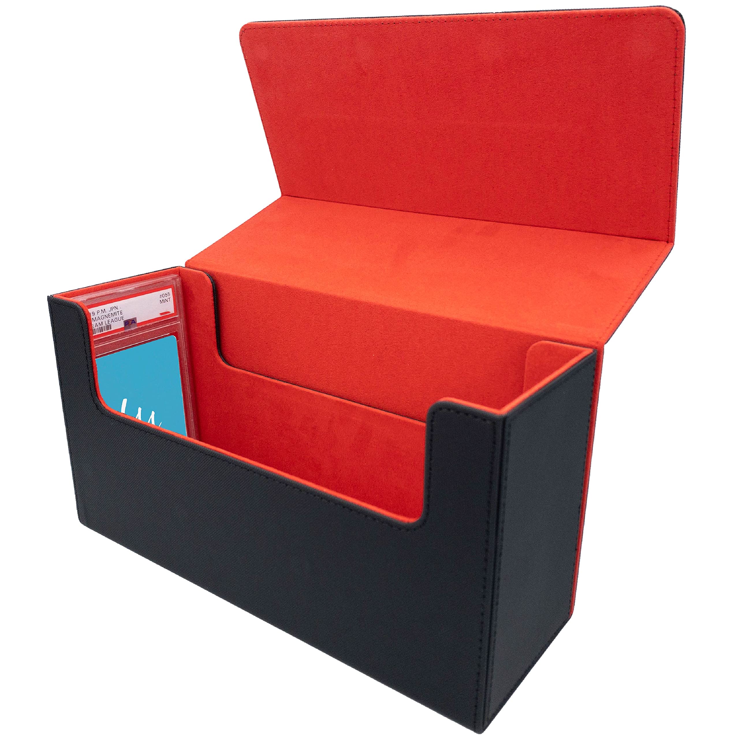 

Mint Protect Официальный PSA Хранилище Также может хранить колоды Колода Кейс большой вместимости, Завинчивающийся (красный) Случай,