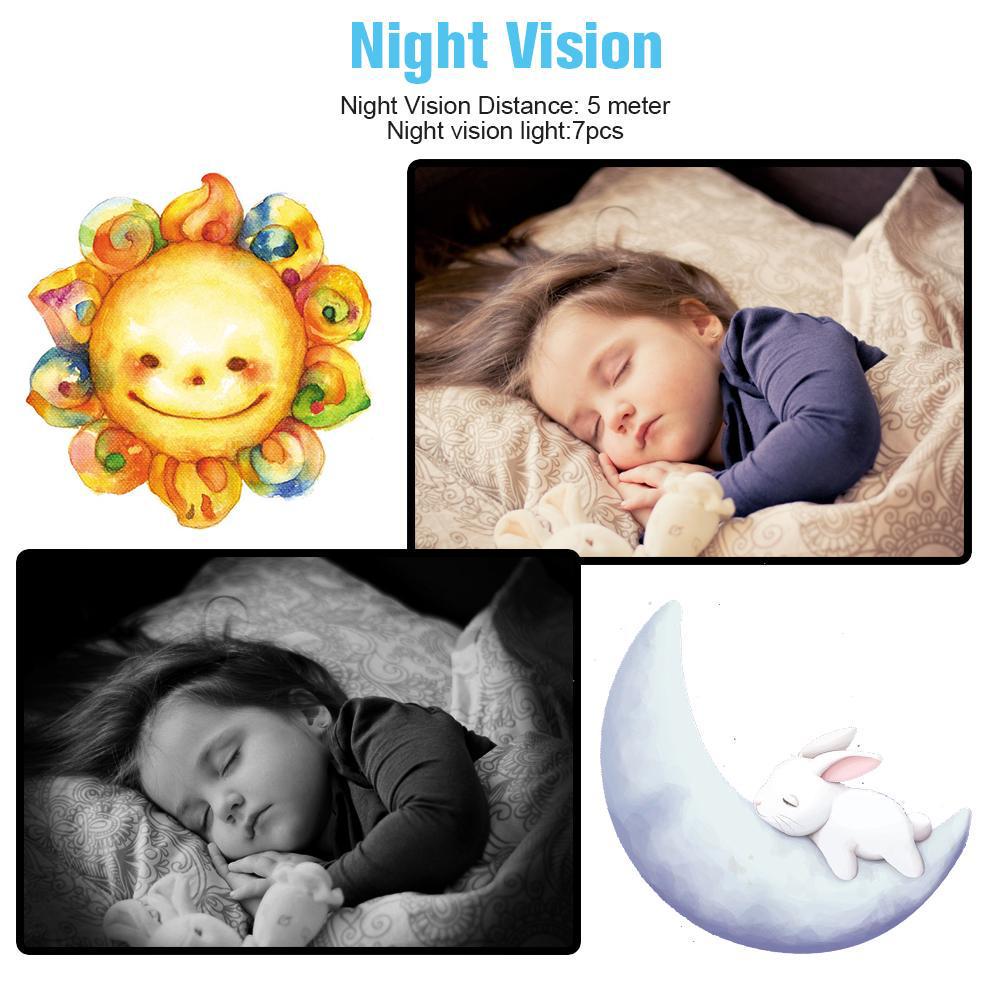4.3" Baby Monitor with Temperature Monitoring, Two-Way Talk, and Night Vision