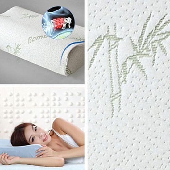 Memory Foam Pillow Bamboo Fiber Cover Sleep Cervical Health Care