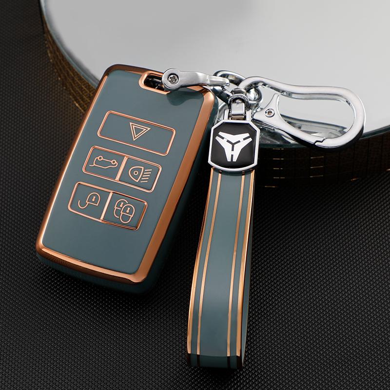 Car Key Case Bag For Land Rover Range Rover Sport Evoque Discovery Discovery Smart 5 Buttons Key Cover Shell Holder