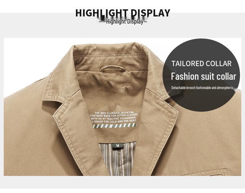 Blazer da uomo in cotone taglie forti, stile primavera/autunno, giacca da abito casual 817#