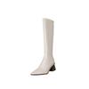 Fashion Zipper Women 'S High Boots Leather Elegant Thigh High Boots Female Fashion Party Shoes Autumn Winter Designer