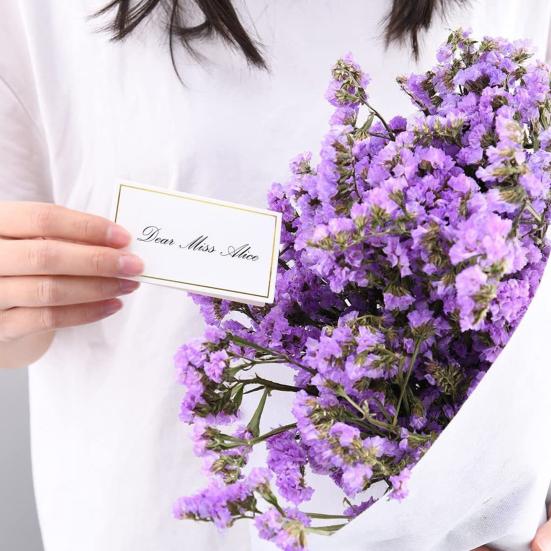 60Pcs Golden Foil Border Place Cards Wedding Dinner Parties Table Cards Tent Escort Name Cards Folded Business Cards