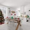 Xmas Tree Honeycomb Backdrop Paper Fan for Banner Set for Christmas Front Door Wall Paper Fan +Banner Set for Party