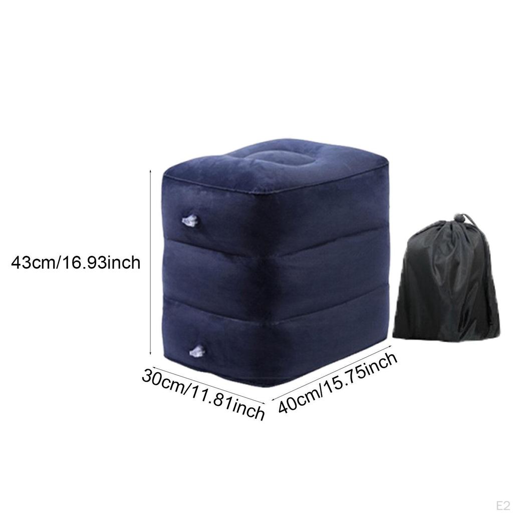 Inflatable Foot Rest Pillow Airplane Travel Leg Professional Comfortable Adjustable