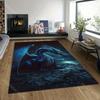 1PC Blue Dragon At Night Pattern Rug Carpets for Bedroom Living Room Sofa Mat Creative Door Mat Cloakroom Home Decor