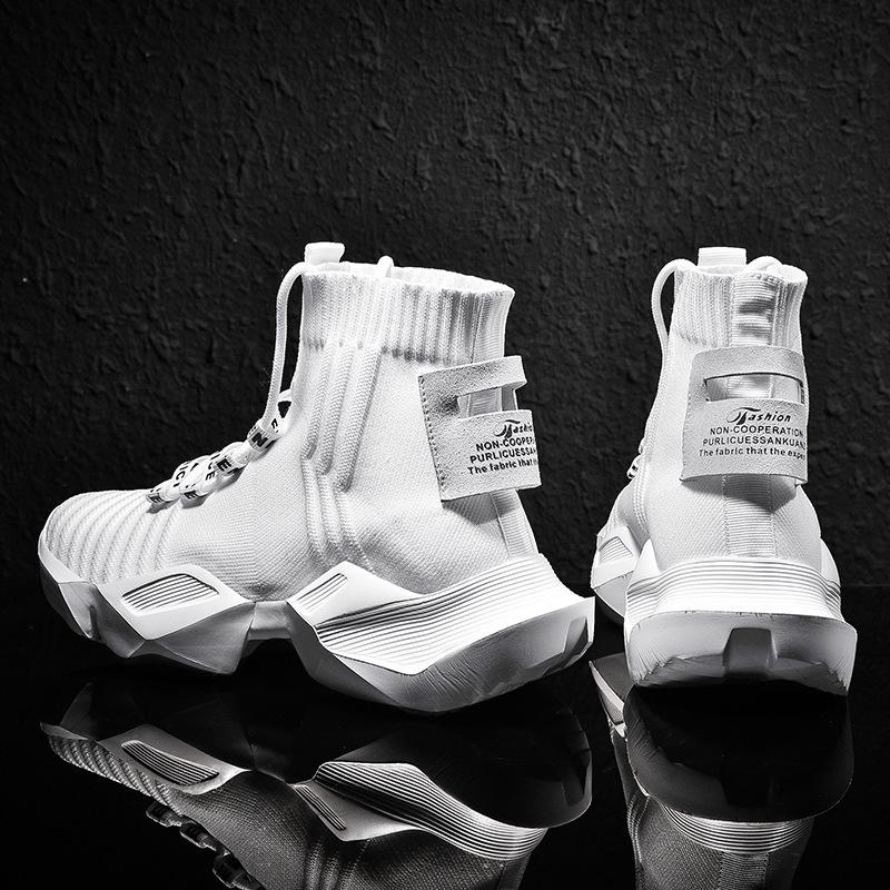 Mode Hohe Qualität Mesh Atmungsaktive Sneaker Herren Freizeitschuh Leichtgewicht Schnürschuh Herren Walking Bequeme High Top Sneaker