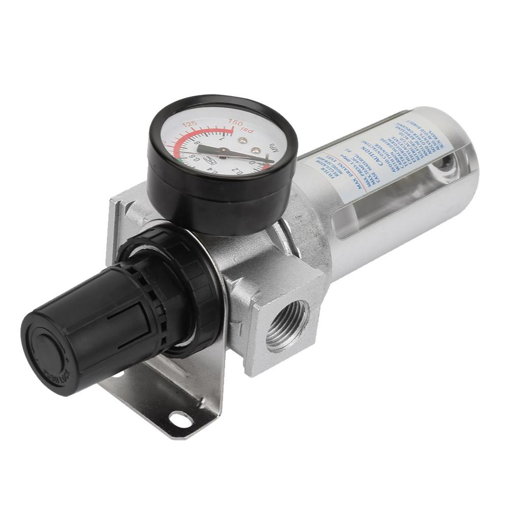 BSP 1 2 Air Compressor Moisture Water Trap Filter Regulator with Mount Connection
