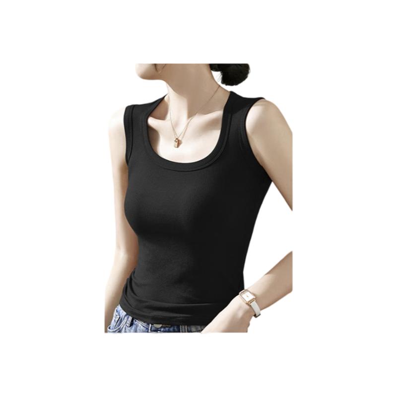 BOPRUIEY Women's Sleeveless Tank Top with Chest Pad