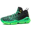 Li Ning Wade Fission 3 Patchwork Lightweight Anti Slip Mid top Basketball Shoes Men's Neon Green ABAM025-1