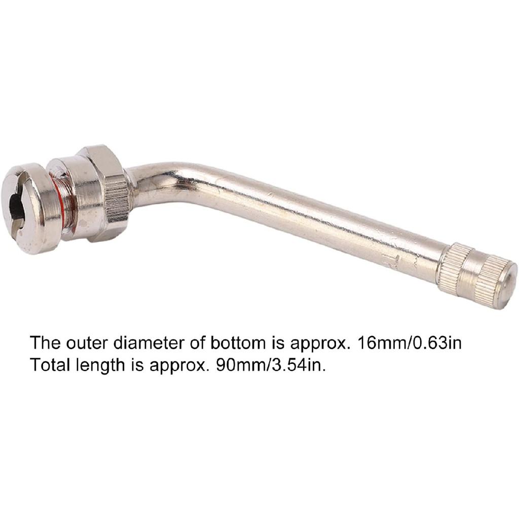 TR545D Truck Valve Stem - (Pack Of 10) 60 Degree Bend Valve Stem, Truck Tire Valve Stems Compatible With Alcoa Aluminum Wheels (22.5" And 24.5")