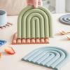 Regenbogen Silikon Tischmatte Untersetzer Multifunktionale Topflappen für Küche Hitzebeständig Pfanne Heiße Gerichte Topflappen Platzset