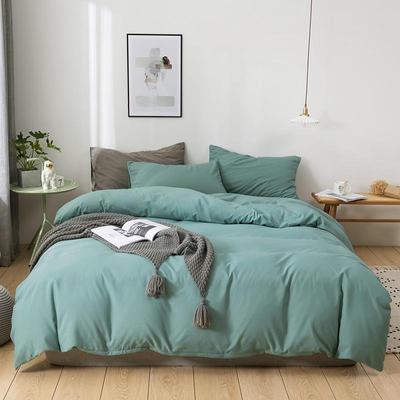 Set biancheria da letto da dormitorio in stile giapponese a tinta unita delicato sulla pelle: Lenzuolo, Copripiumino e Federa