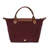 Longchamp Le Pliage Original Series Embossed Logo Nylon Canvas And Leather Dumpling Tote Bag Small Women Tote Bags Brown 1621089P87