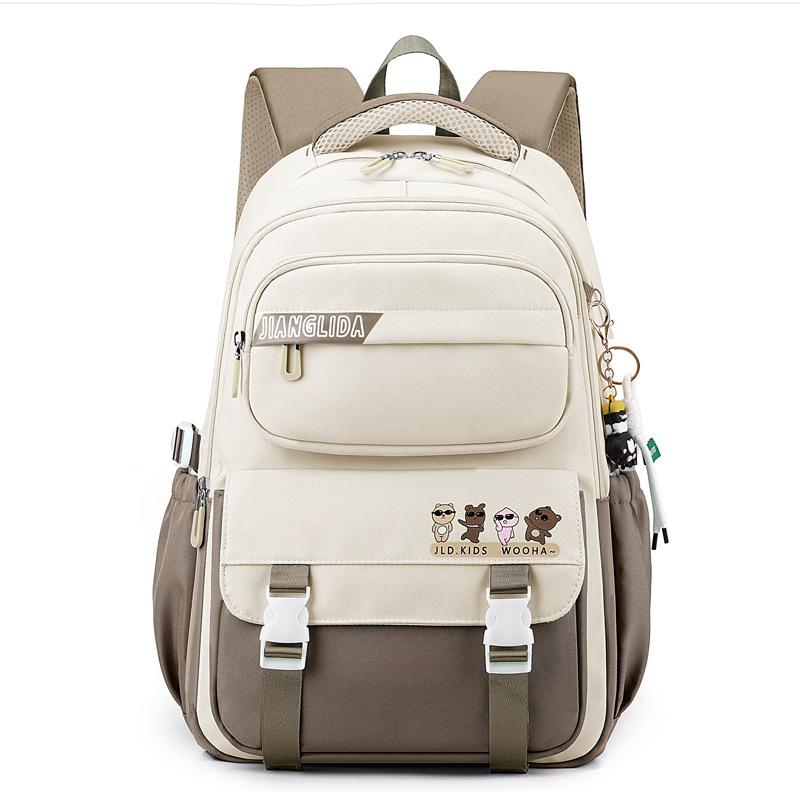 

Модный повседневный рюкзак для студентов Macaron, Оксфордский водонепроницаемый школьный рюкзак большой емкости для девочек-подростков, модная сумка для учащихся средней школы хаки