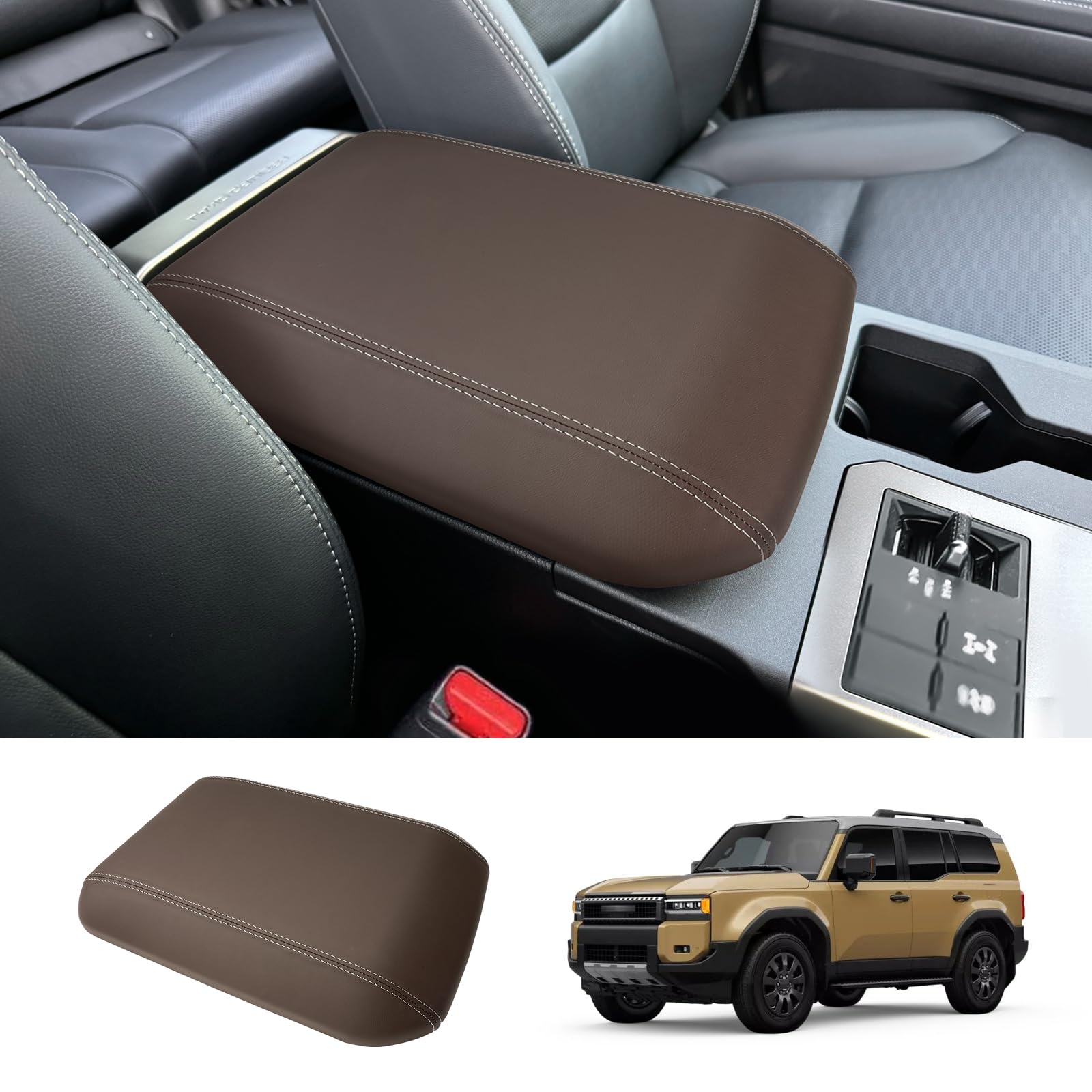 

Накладка на подлокотник Coleya для Toyota Land Cruiser 2024 года, подлокотник, упор для локтя, защита консольного бокса, удобная для автомобиля Easy Land Cruiser 250