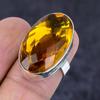 Citrine Gemstone Handmade 925 Sterling Silver Jewelry Ring Size 6 G9v01