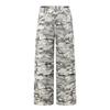 Unisex Retro Camouflage Multi-Pocket Wide-Leg Work Pants